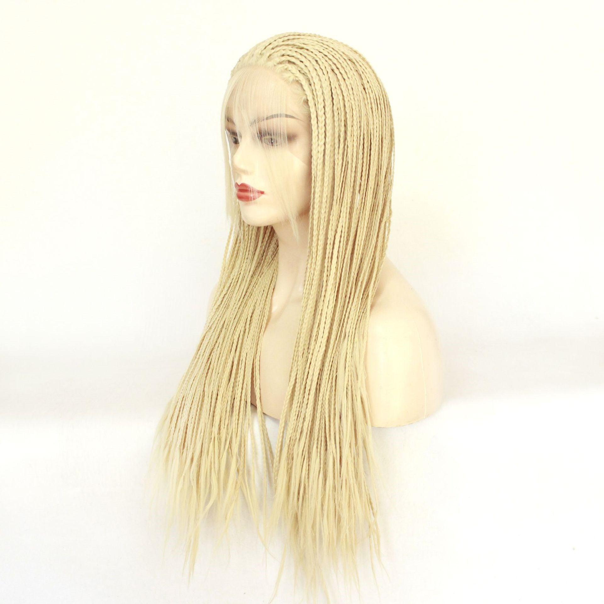 Front Lace Baby Hair Three-strand Pigtail Braids Wig - JWHL FASHION