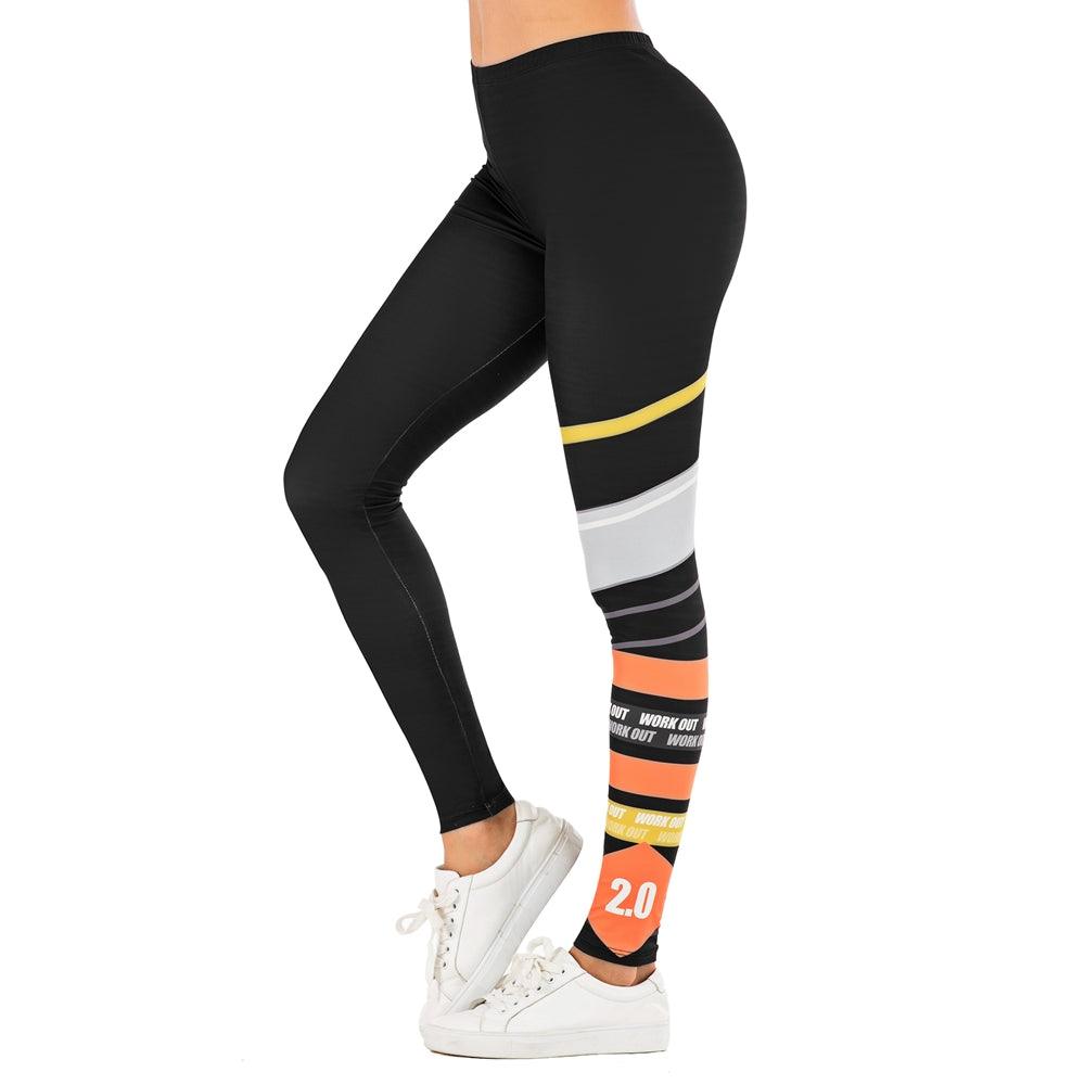 Printed yoga pants outdoor sports leggings - JWHL FASHION