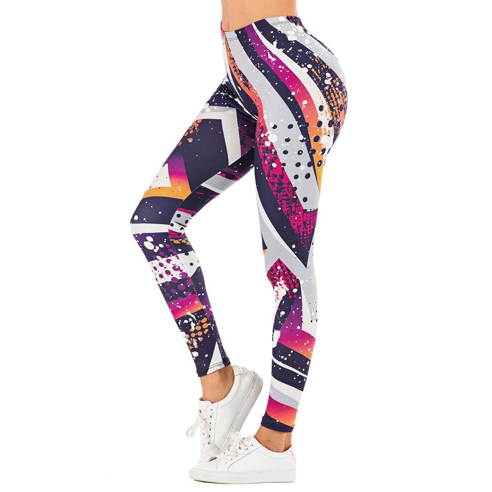 Printed yoga pants outdoor sports leggings - JWHL FASHION