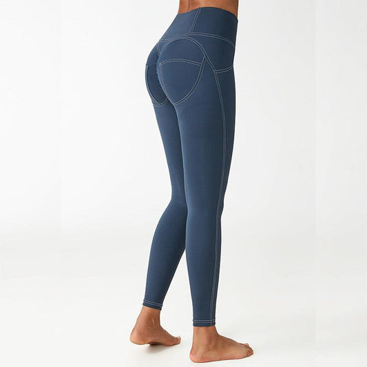 Pleated Yoga Pants High Waist Sports Leggings - JWHL FASHION