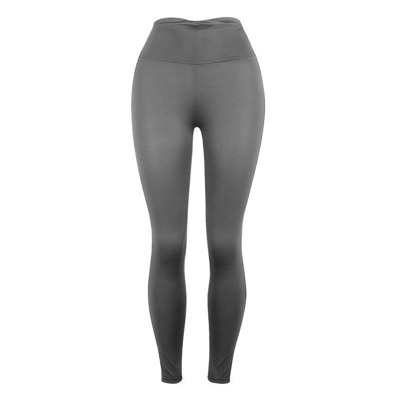 Slim-Fit Buttocks Solid Color Yoga Pants Leggings - JWHL FASHION