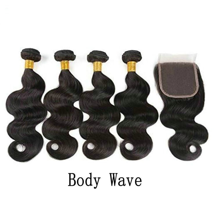 Brazilian 50g Body Wave, 50g Deep Wave, 50g Kinky Curly, 50g Straight Hair Bundles & Lace Closure (8-30inch, 3pcs of equal length) - JWHL FASHION