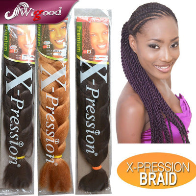 New African Chemical Fiber Xpression Braid Hair Bundles, Mixed Color - JWHL FASHION