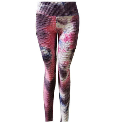 Tie-dye jacquard hip yoga leggings - JWHL FASHION