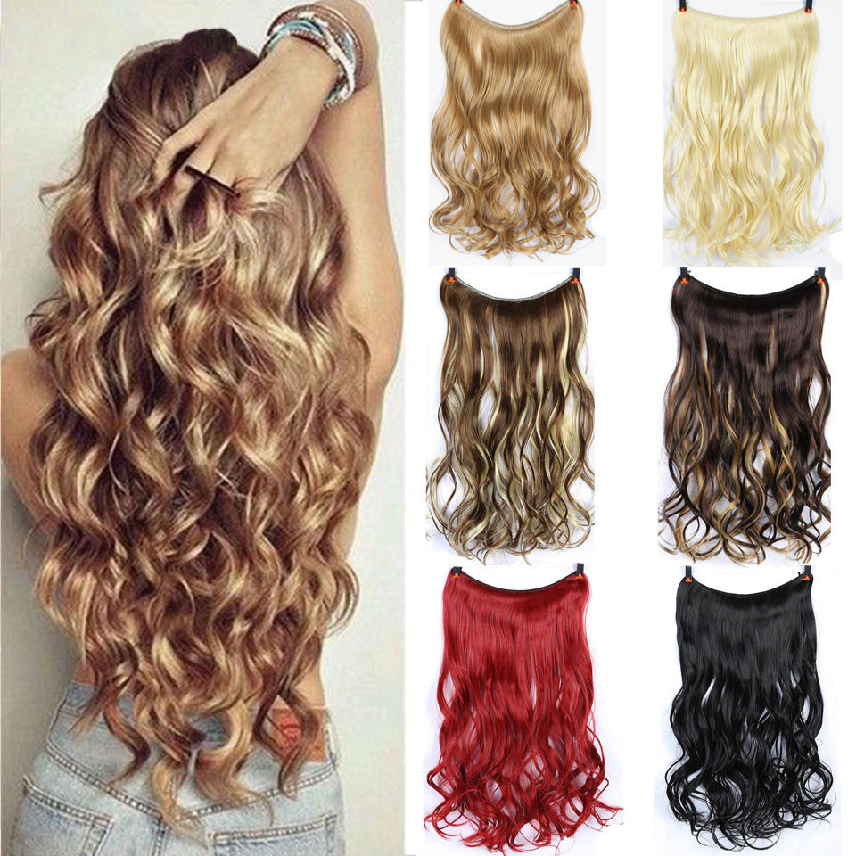 Straight And Curly Hair High-Temperature Silk Fish Line Hair Extension Piece - JWHL FASHION