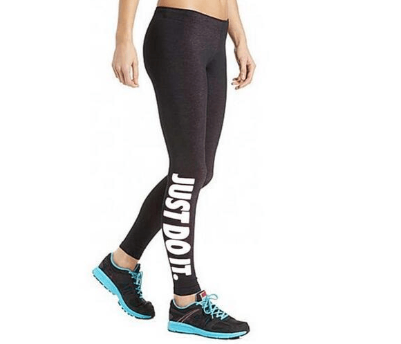 Letter printed cotton leggings mid-rise cropped pants yoga pants - JWHL FASHION