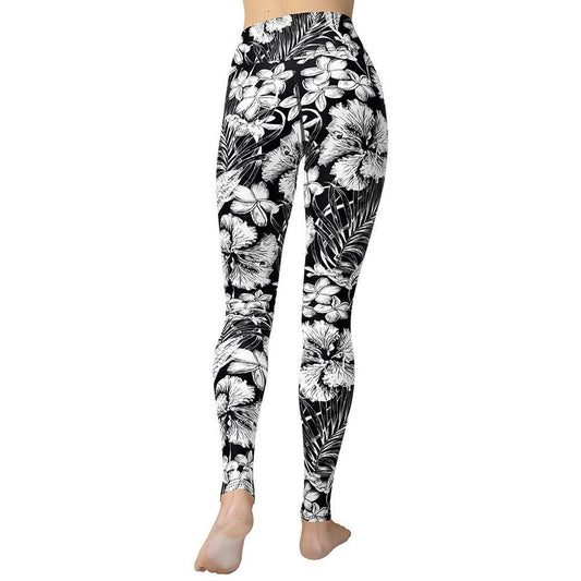 Black And White Color Sports Leggings Yoga Pants - JWHL FASHION