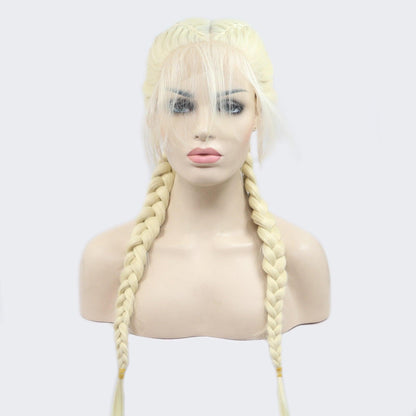 Long Section With Bangs Double Ponytail Fishbone Braids Wig - JWHL FASHION