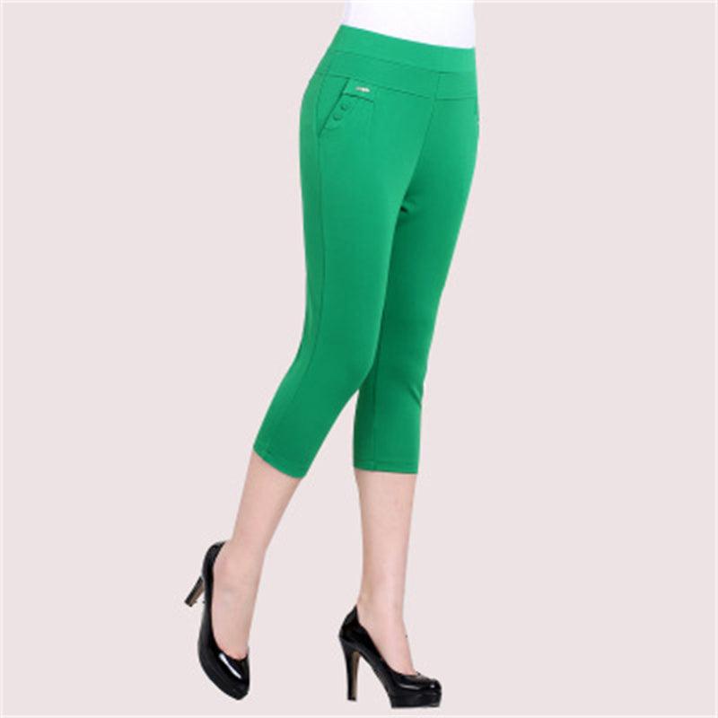 Women's Solid Color High-waist Casual Pants - JWHL FASHION