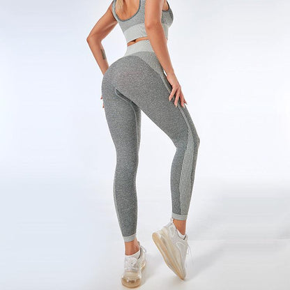 Sports running peach leggings - JWHL FASHION