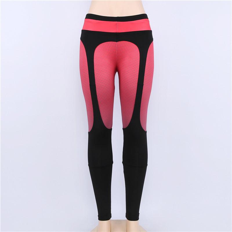 Hot new women's fashion stitching yoga sports leggings - JWHL FASHION