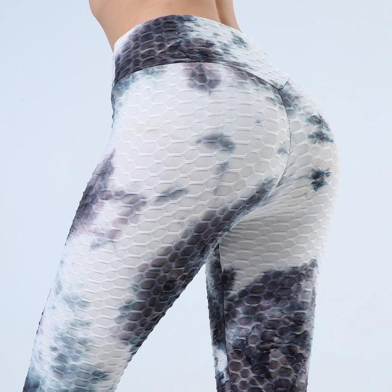 Tie-dye jacquard hip yoga leggings - JWHL FASHION