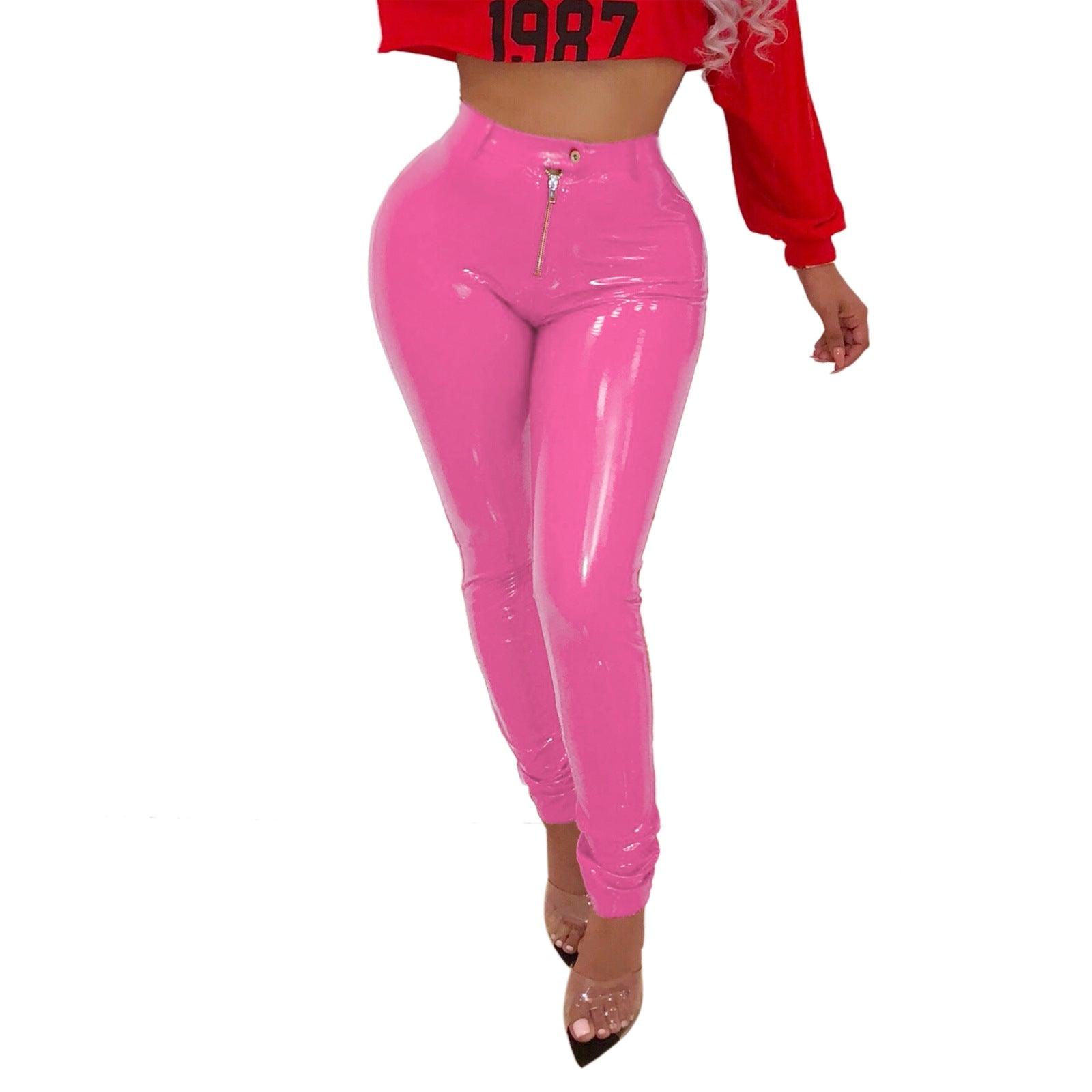 High elasticity plus velvet thick PU Leather pants or Trousers - JWHL FASHION