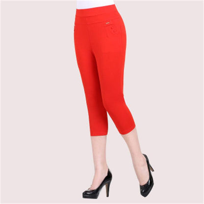 Women's Solid Color High-waist Casual Pants - JWHL FASHION