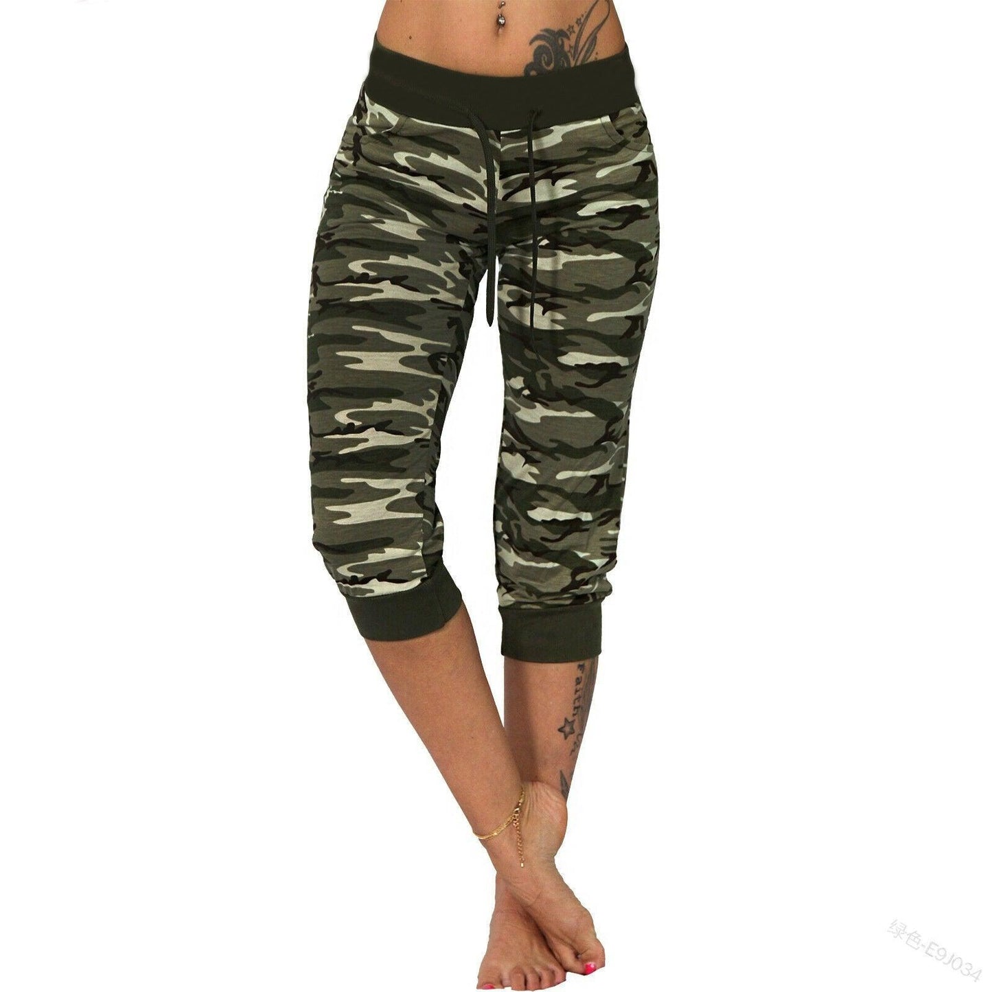 Yoga Camouflage 7 - Minute - Cut Ankle Pants - JWHL FASHION