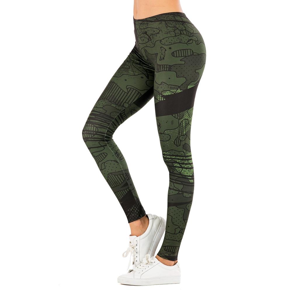 Printed yoga pants outdoor sports leggings - JWHL FASHION