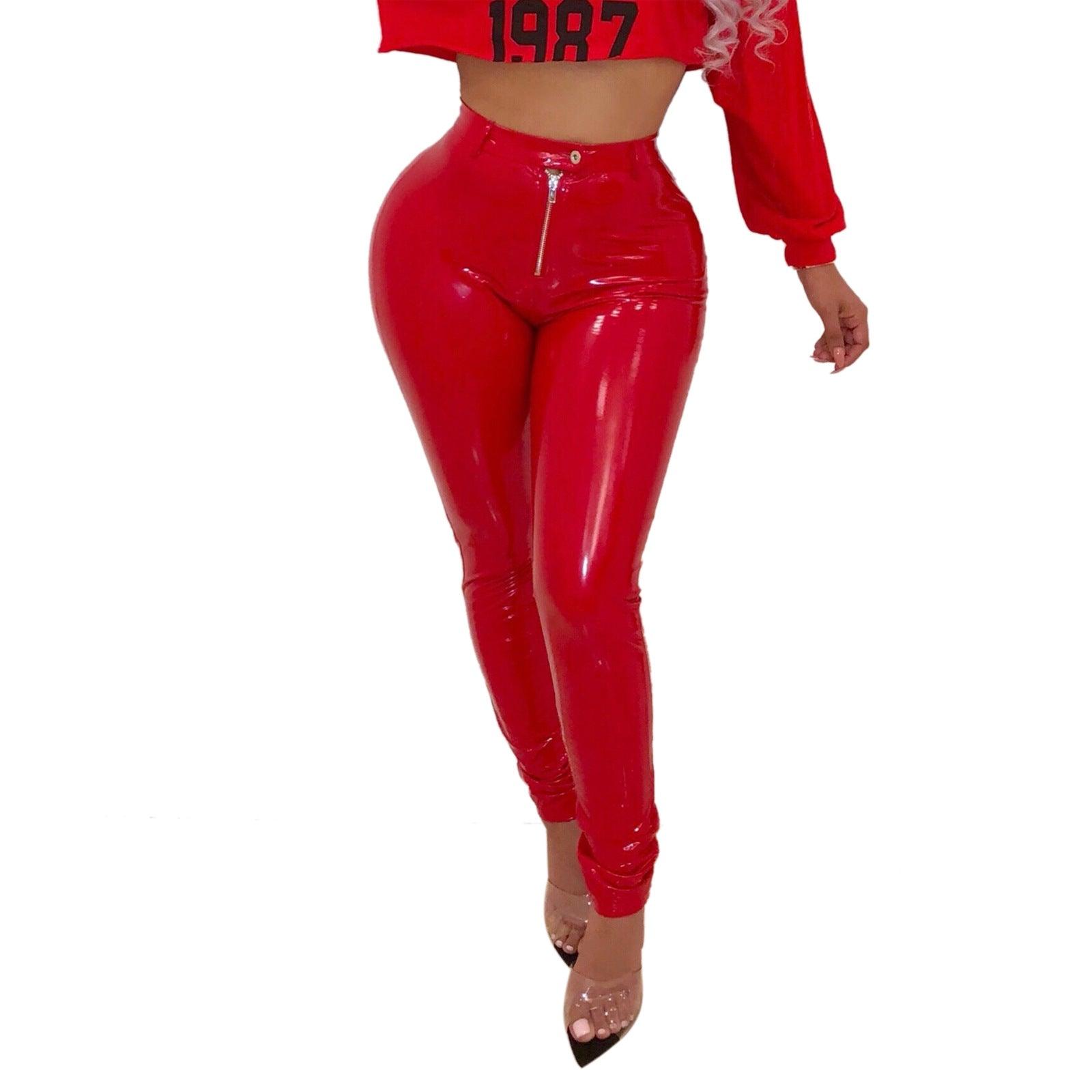 High elasticity plus velvet thick PU Leather pants or Trousers - JWHL FASHION