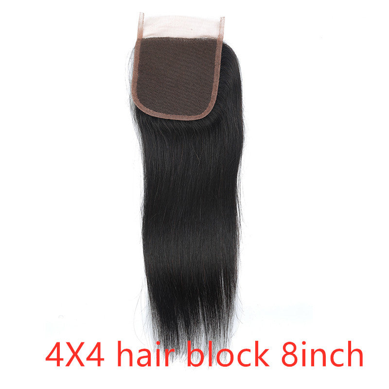 Straight wave human hair bundles 4X4 hair block - JWHL FASHION