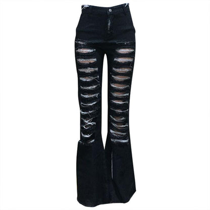 Personalized street trend flared denim pants - JWHL FASHION