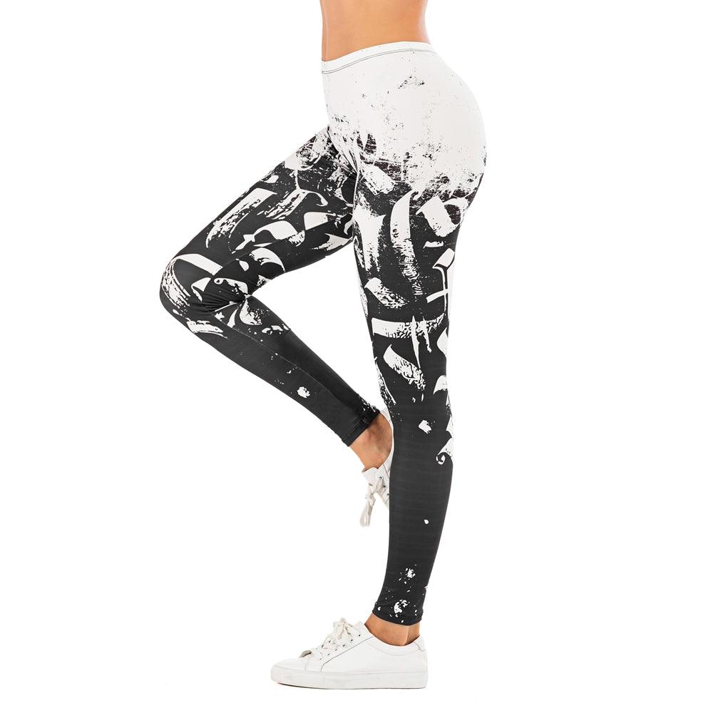 Printed yoga pants outdoor sports leggings - JWHL FASHION