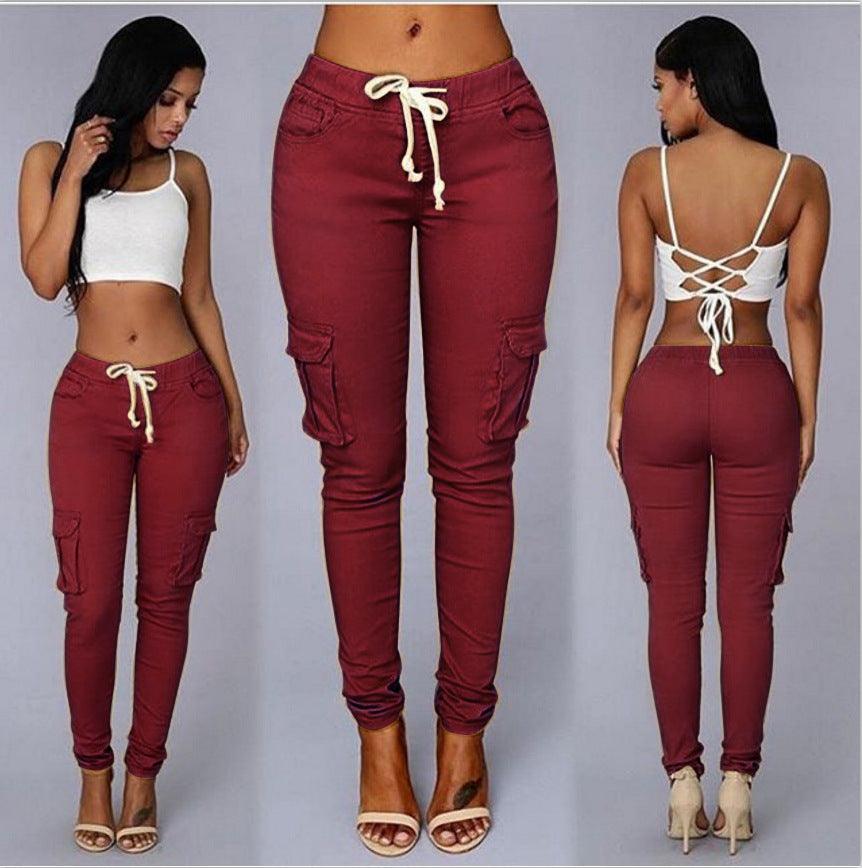 Women's multi-bag casual pants - JWHL FASHION