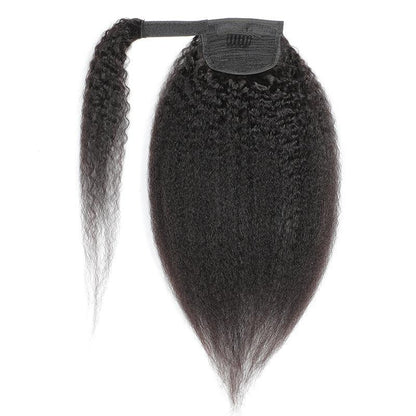 Natural Black Velcro Ponytail Straight Hair - JWHL FASHION