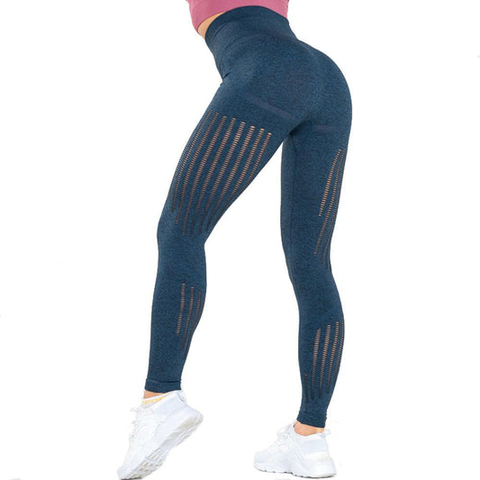 High waist yoga pants women's knit - JWHL FASHION