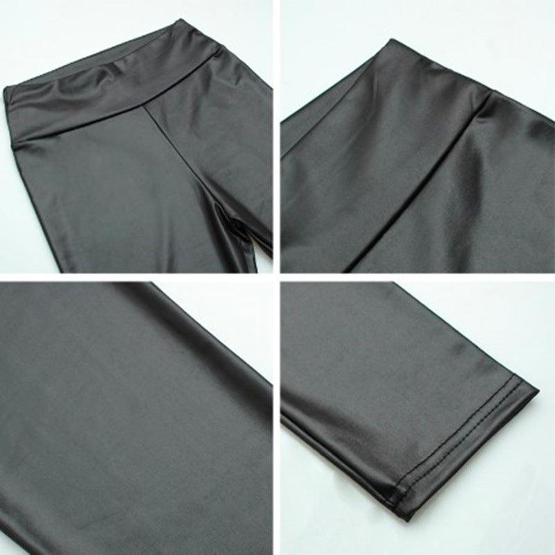 Thin matte seamless leather pants or trousers - JWHL FASHION