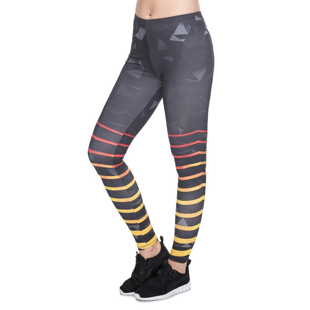 Striped Printed Yoga Leggings - JWHL FASHION