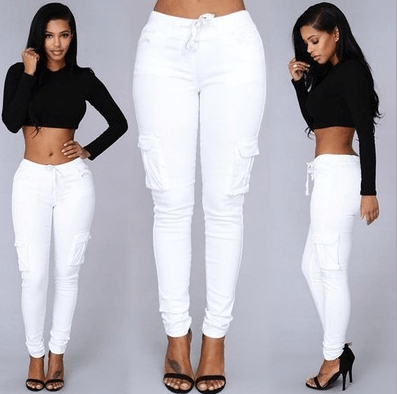 Women's multi-bag casual pants - JWHL FASHION