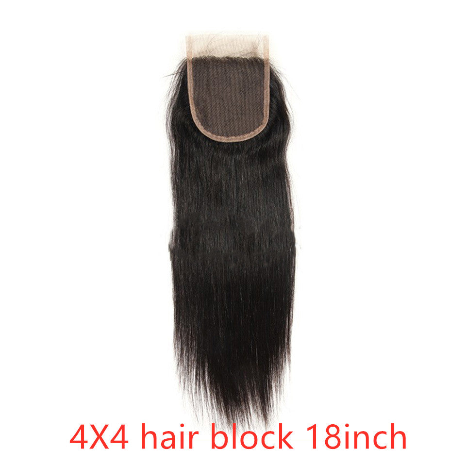 4X4 Hair block Indian Hair Straight Natural Color Real Human Hair Weave Extension - JWHL FASHION