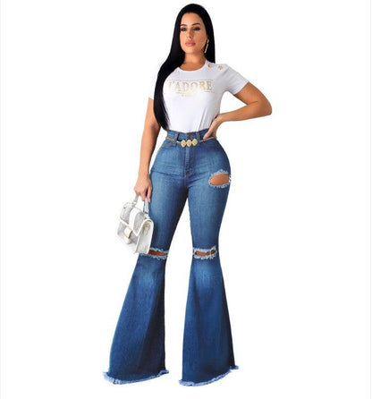 High-waisted flared pants - JWHL FASHION