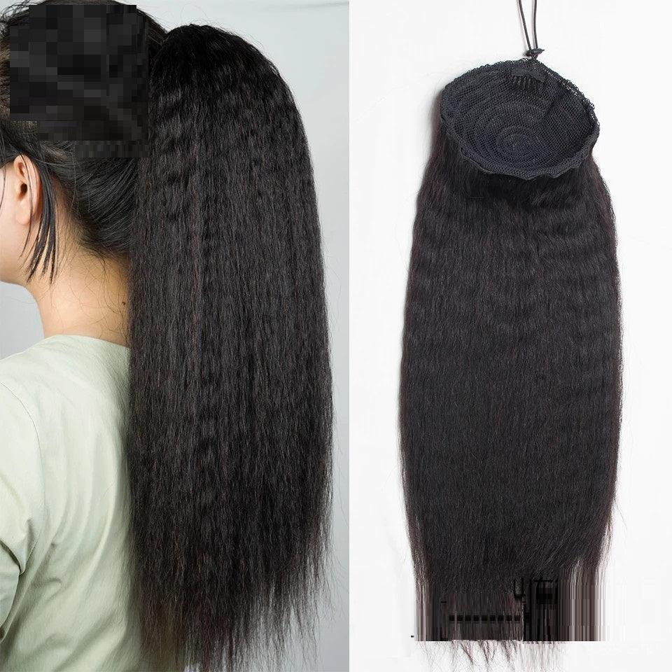 Ladies Bandage Real Hair Ponytail Cornbeard Piece - JWHL FASHION