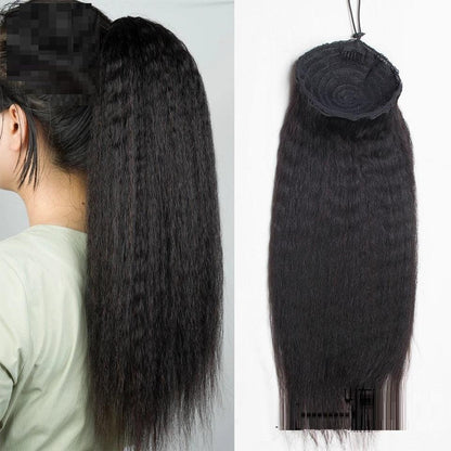 Ladies Bandage Real Hair Ponytail Cornbeard Piece - JWHL FASHION