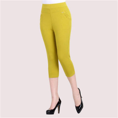 Women's Solid Color High-waist Casual Pants - JWHL FASHION