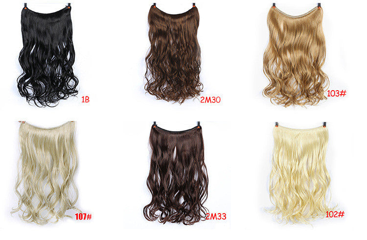 Straight And Curly Hair High-Temperature Silk Fish Line Hair Extension Piece - JWHL FASHION