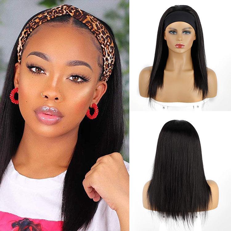 Ice Hair Band Wig Hood, Real Human Hair Wig - JWHL FASHION