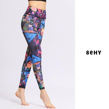 Tie-dye printed yoga pants - JWHL FASHION