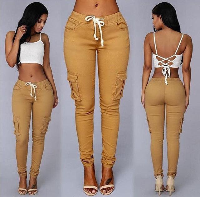 Women's multi-bag casual pants - JWHL FASHION