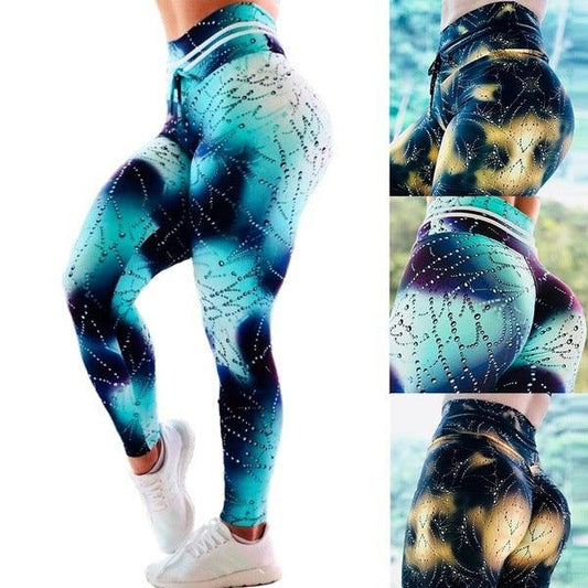 Wind drop print yoga pants women's casual - JWHL FASHION