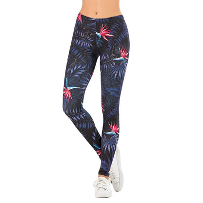 Printed yoga pants outdoor sports leggings - JWHL FASHION