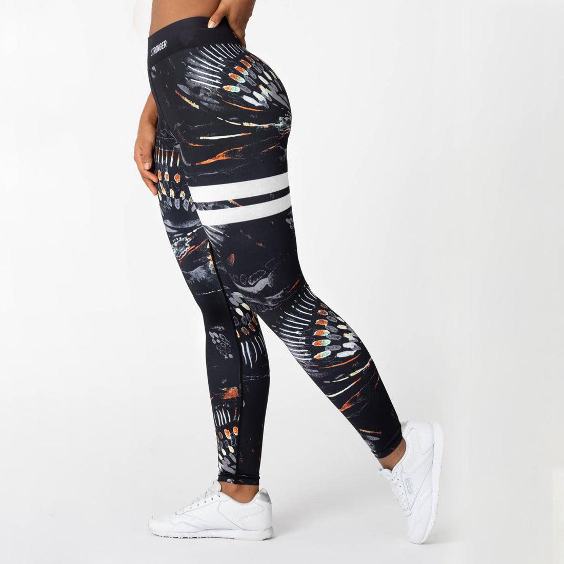 Printed Yoga Pants Hip-up High Waist Leggings Sports Yoga Pants - JWHL FASHION