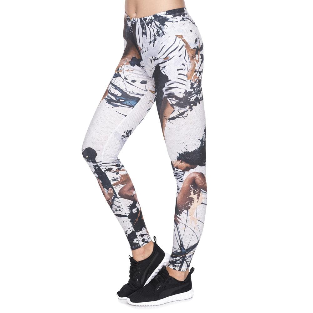 Ink figure printed cropped trousers - JWHL FASHION