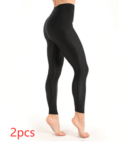 Workout Leggings Casual Shiny Glossy - JWHL FASHION