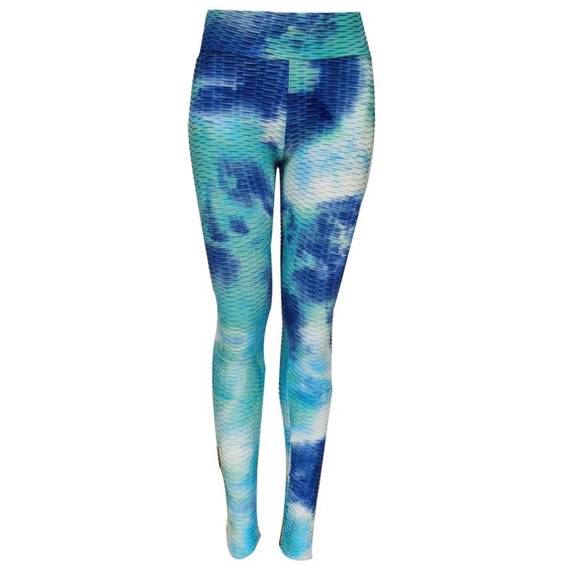 Tie-dye jacquard hip yoga leggings - JWHL FASHION