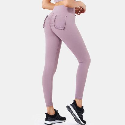 Pocket high waist sports fitness cropped pants - JWHL FASHION