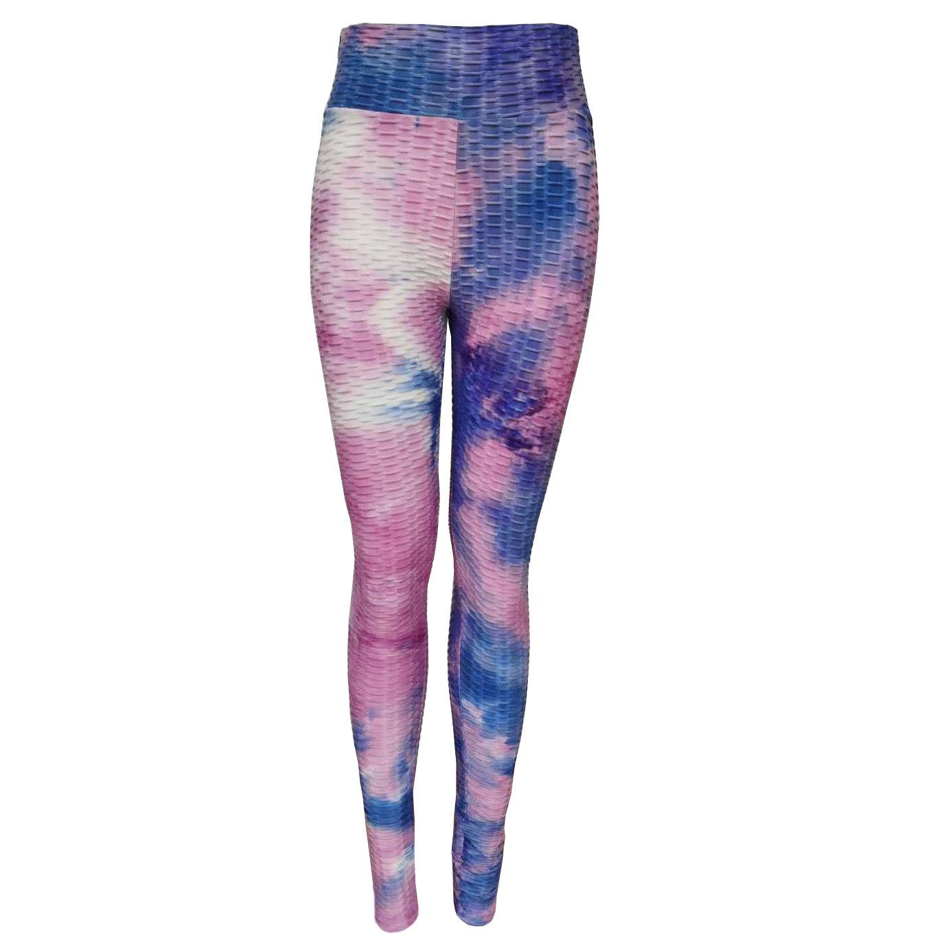 Tie-dye jacquard hip yoga leggings - JWHL FASHION