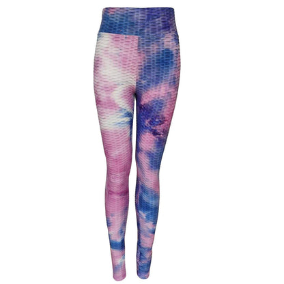 Tie-dye jacquard hip yoga leggings - JWHL FASHION