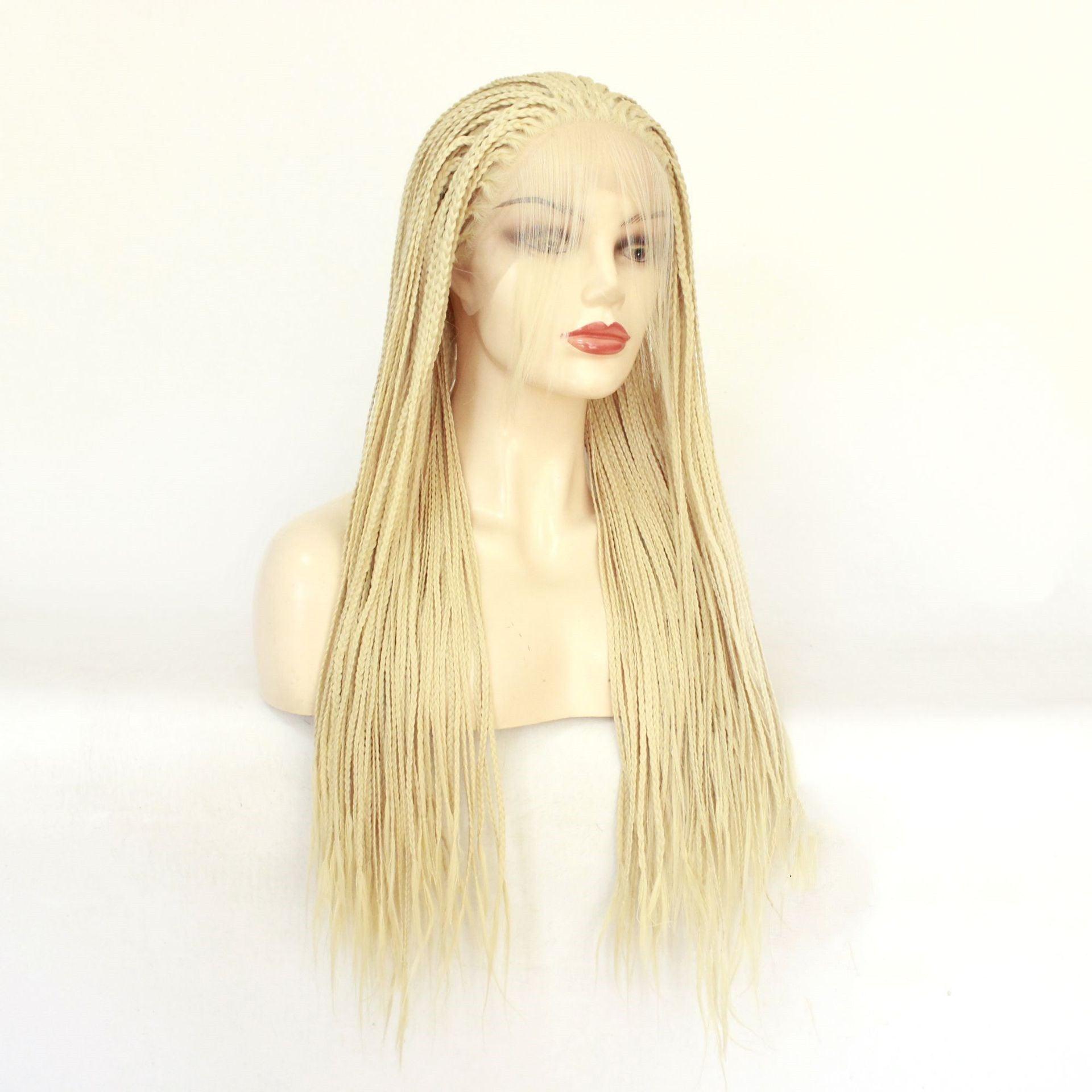 Front Lace Baby Hair Three-strand Pigtail Braids Wig - JWHL FASHION