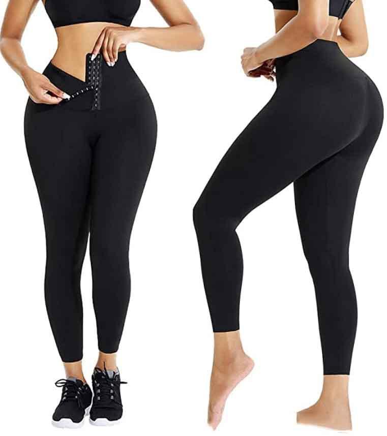 Fashion Ladies Simple Double Breasted Yoga Tights - JWHL FASHION